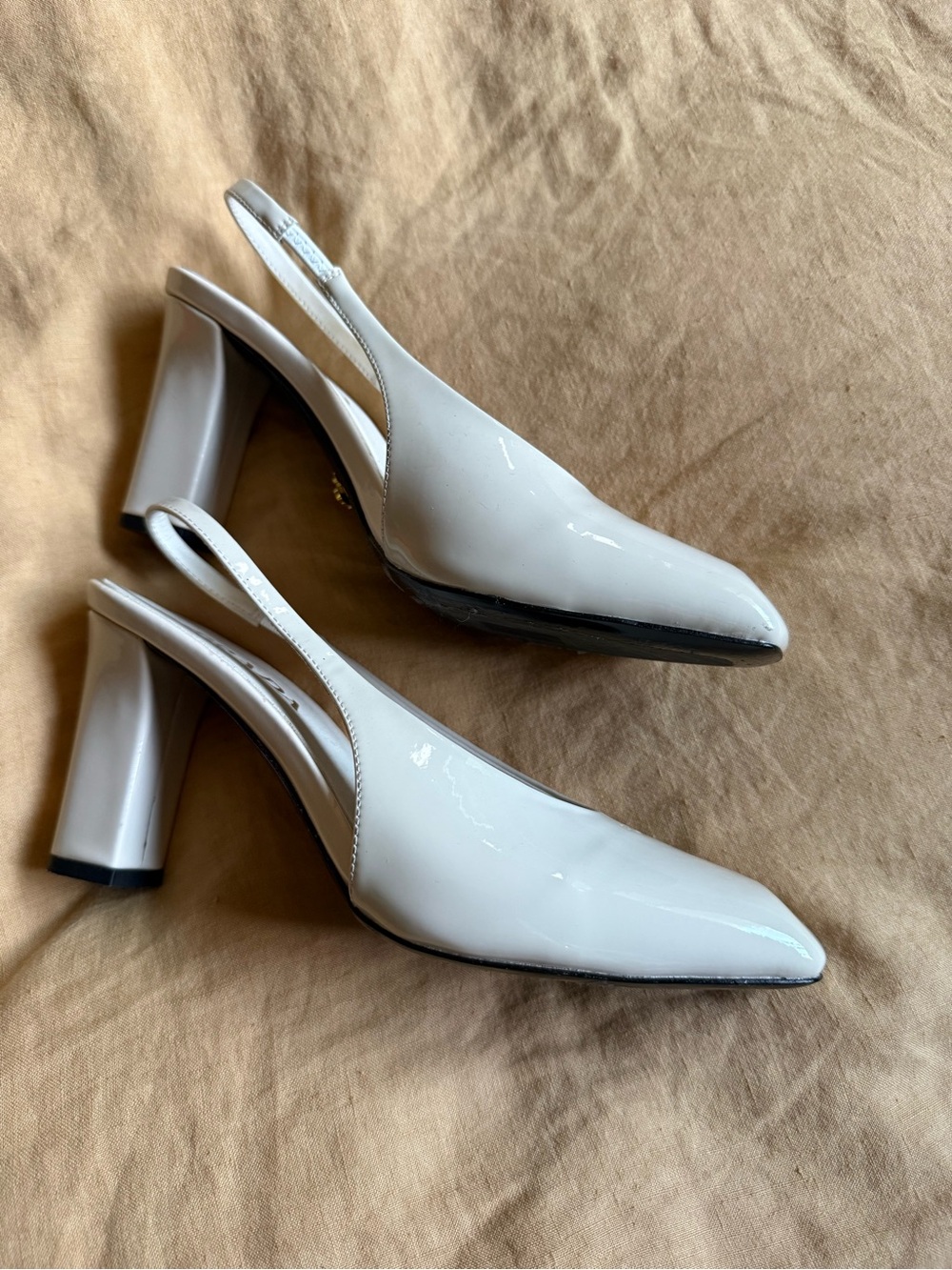 PRADA Patent Leather Slingback 85MM Pumps $1200 😮‍💨 Sz 7 / 37 - Picture 6 of 9